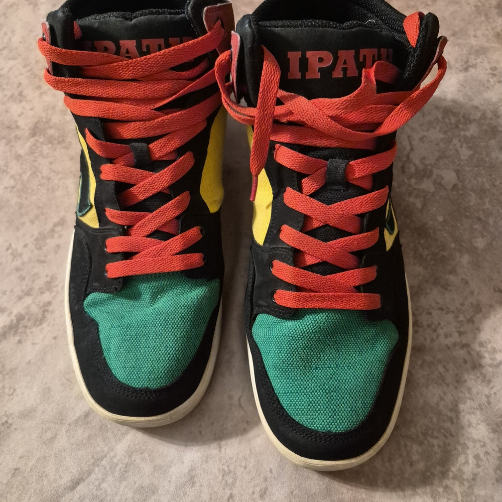 Ipath Men's High-Top Sneakers - Black, Green, Yellow, Red